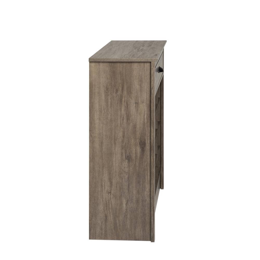 Drifted Gray 35" Wood Entryway Shoe Storage Cabinet