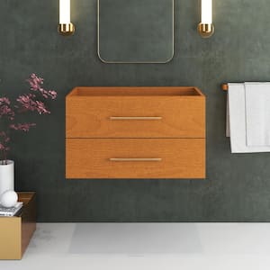 Napa 32 in. W. x 18 in. D Single Sink Bathroom Vanity Wall Mounted in Pacific Maple - Cabinet Only
