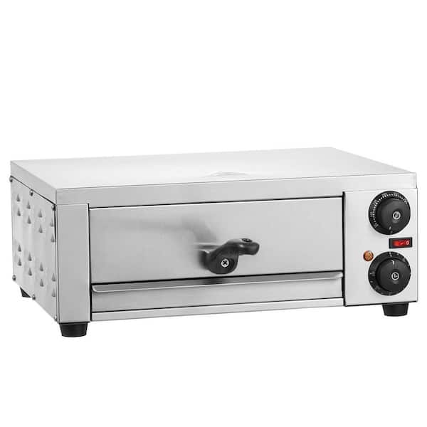 Electric Pizza Oven Countertops Outdoor Pizza Oven 12 in. 1500W with Temp Control & 0-120 Min Timer in Stainless Steel