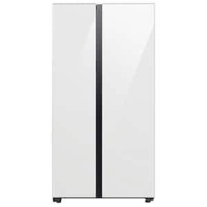 Bespoke 36 in. W 23 cu. ft. Side by Side Refrigerator with Beverage Center in White, Counter Depth
