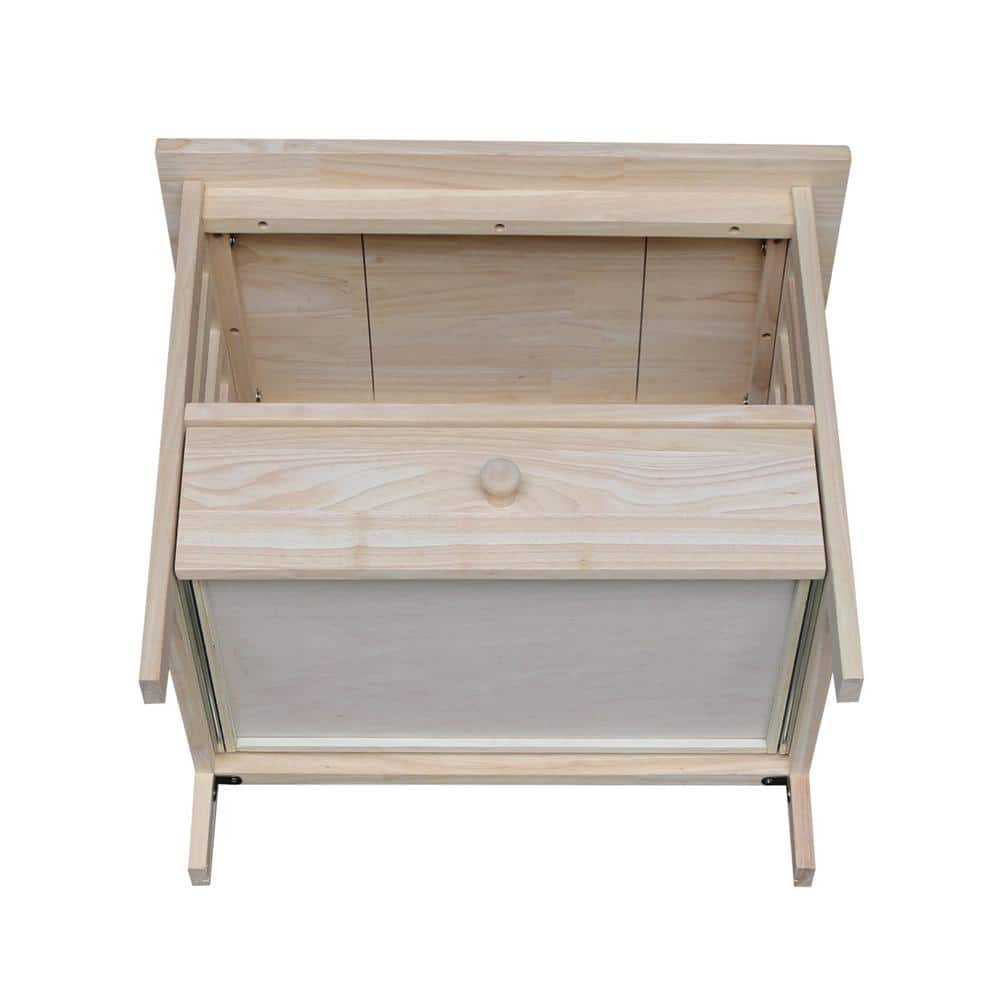 Unfinished Solid Parawood Mission TV Stand with Drawer