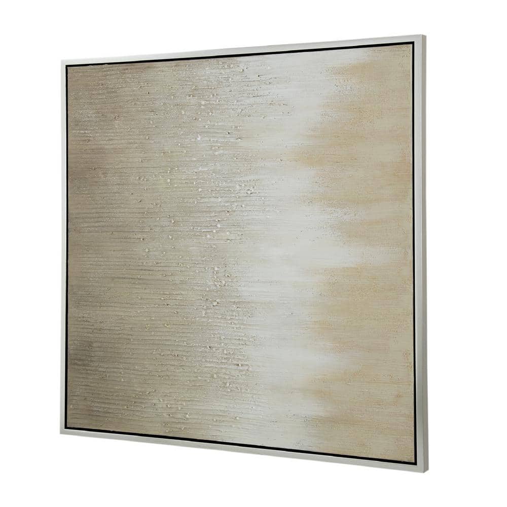 Golden Sunshine Hand-Painted Abstract Canvas Wall Art