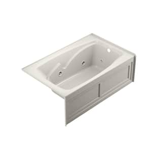 CETRA 60 in. x 36 in. Whirlpool Bathtub with Right Drain in Oyster