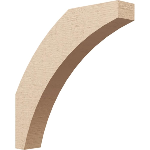Ekena Millwork 3 in. x 18 in. x 18 in. Thorton Rough Cedar Woodgrain Timberthane Polyurethane Knee Brace, Primed