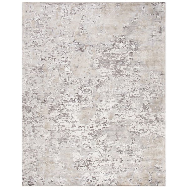 Mirage 9 ft. x 12 ft. Beige/Ivory Marble Distressed Area Rug