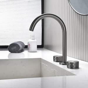 8 in. Widespread 2-Handle Bathroom Faucet in Gunmetal Gray