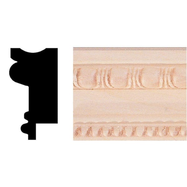 3/4 in. x 1-1/2 in. x 8 ft. Basswood Chair Rail/Wainscot Cap/Picture Frame Molding