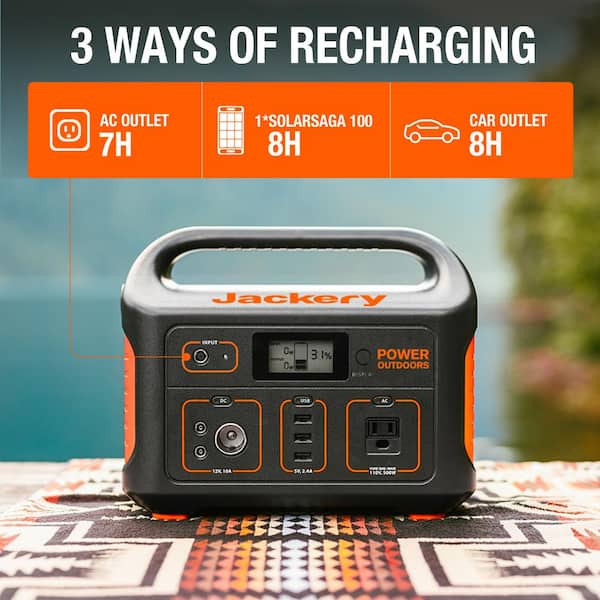 Jackery Power Cable 12-Volt Automotive Lead-acid Battery Charging Cable  Compatible Solar Generator Explorer Series HTO645 - The Home Depot
