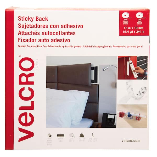 VELCRO Brand  yd. x 3/4 in. Sticky Back Tape in White VEL-30633-GLO -  The Home Depot