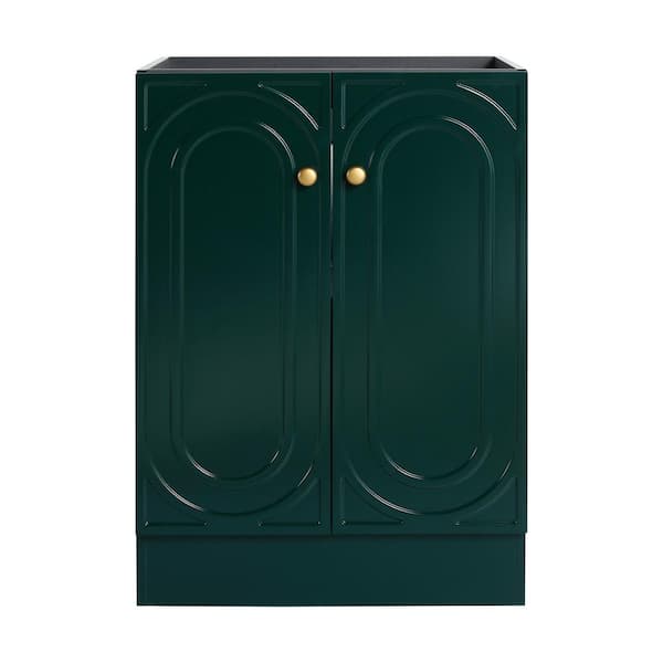 Sheffield 23.25 in. W x 19.5 in. D Freestanding Bath Vanity Cabinet without Top in Light Dark Green Unassembled