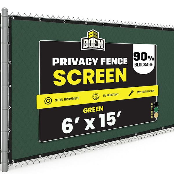 BOEN 6 ft. x 50 ft. Green Pantalla De Valla De Privacidad Netting