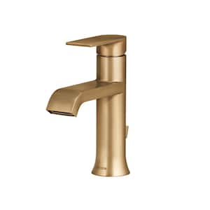 Genta Single Handle Single Hole Bathroom Faucet in Bronzed Gold