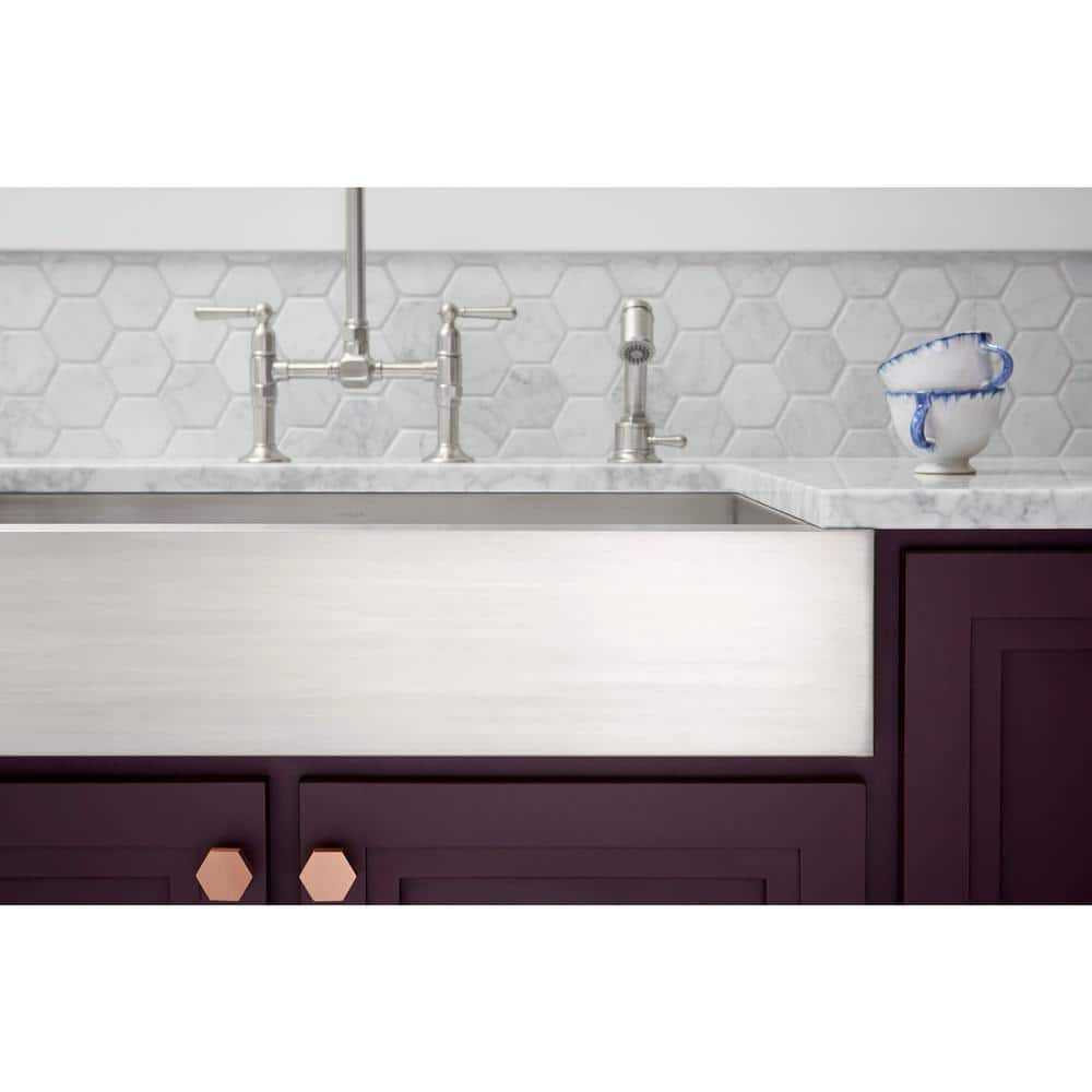 Vault 36" Stainless Steel Farmhouse Apron-Front Kitchen Sink