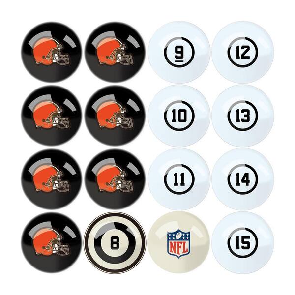 Imperial Cleveland Browns Billiard Ball Set with Numbers