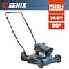 Senix 20 in. 144cc 4-Cycle Gas Push Lawn Mower with Side Discharge LSPG-L4-A