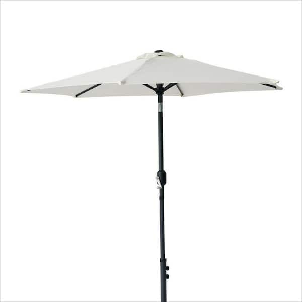 Maincraft 7.5 ft. Iron Patio Market Umbrella in Beige