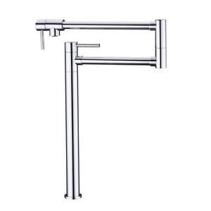 Multiple Perspectives Deck-Mount 2-Handle Pot Filler Faucet with Extension Shank in Chrome