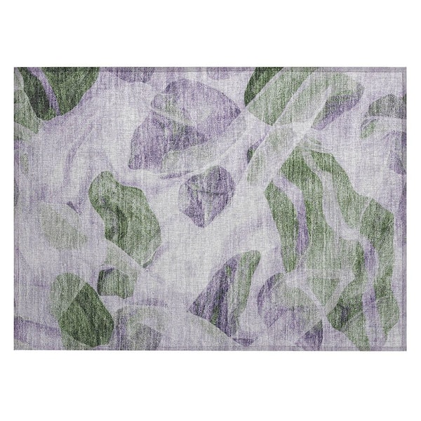 Chantille Machine Washable Indoor/Outdoor Abstract ACN1863 Lavender 2 ft. x 3 ft. Accent Rug