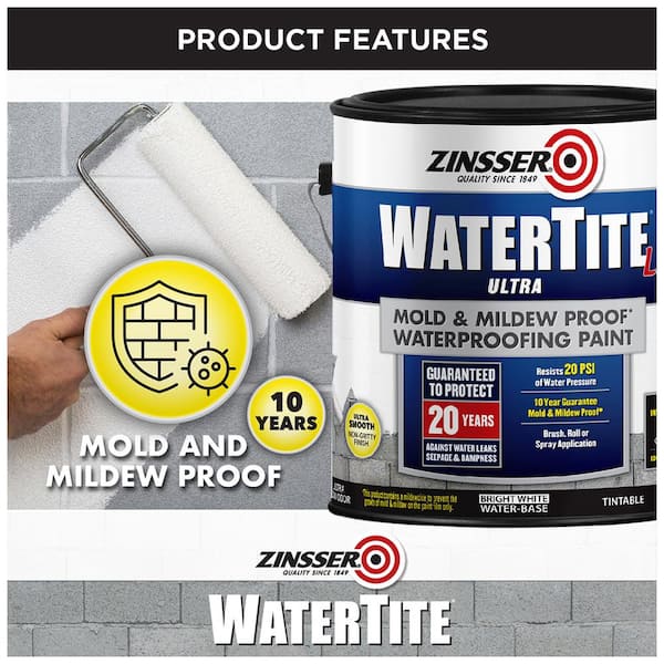 Zinsser 5 Gal. WaterTite LX Low VOC Mold and Mildew-Proof White