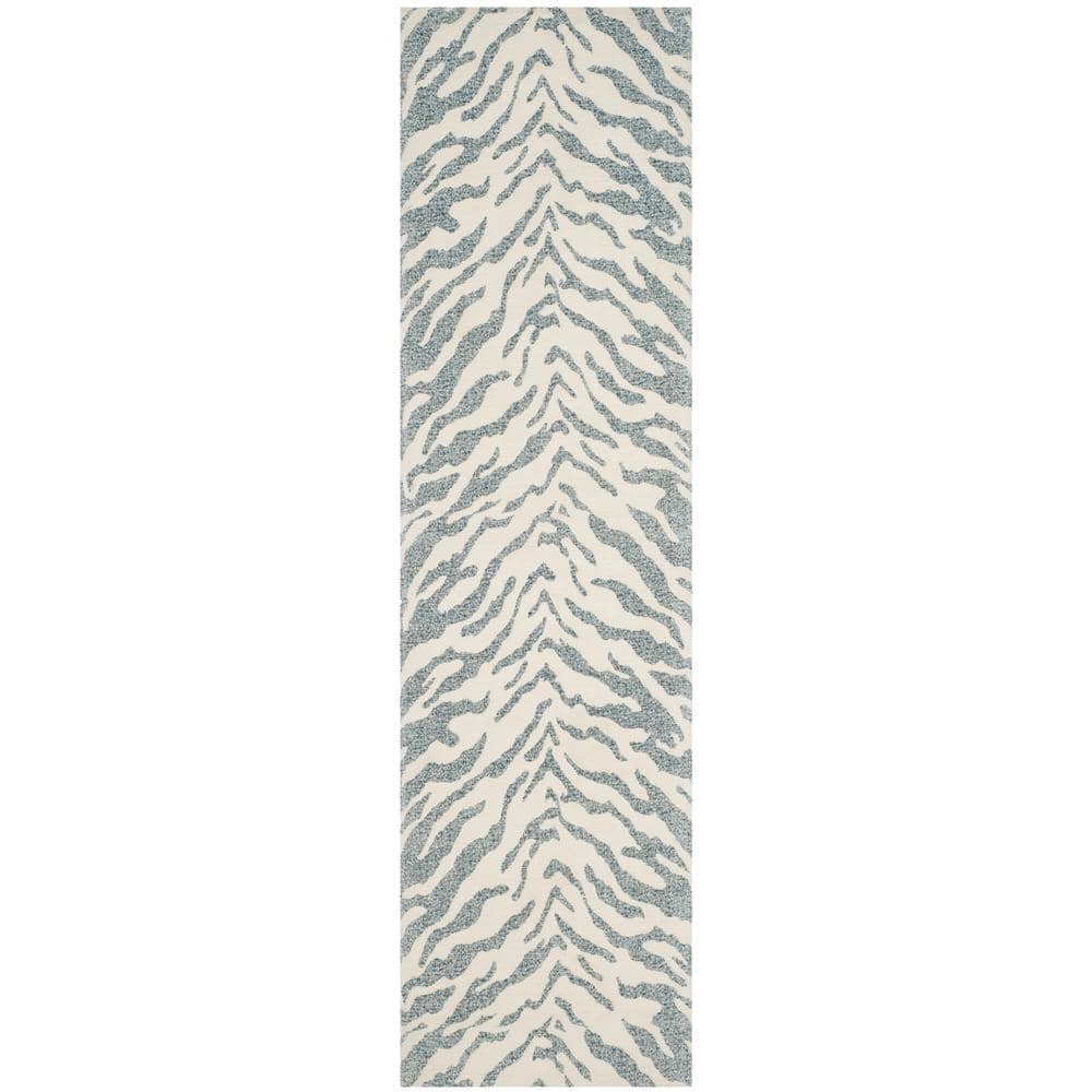 Marbella Blue/Ivory 2 ft. x 6 ft. Animal Print Runner Rug price history on PriceWatchPro