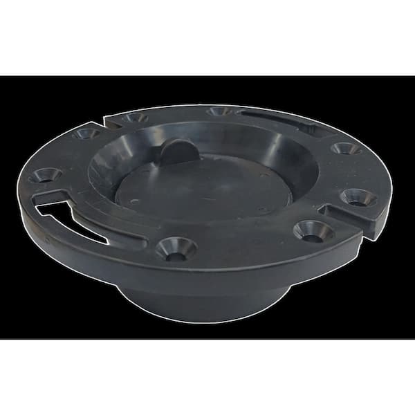 Fast Set 3 in. Outside Fit 4 in. Inside Fit ABS Open Hub Toilet Flange with Cap and Ring