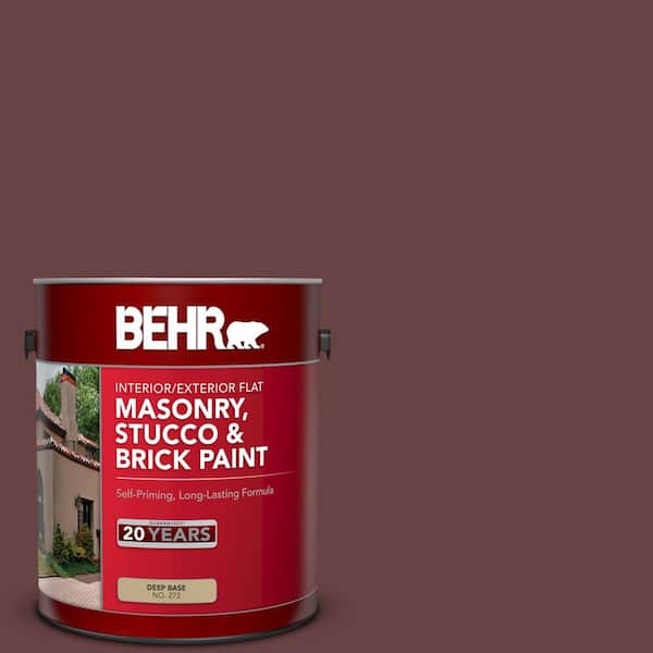 BEHR 1 gal. #MQ1-14 Twinberry Flat Masonry, Stucco and Brick Interior/Exterior Paint