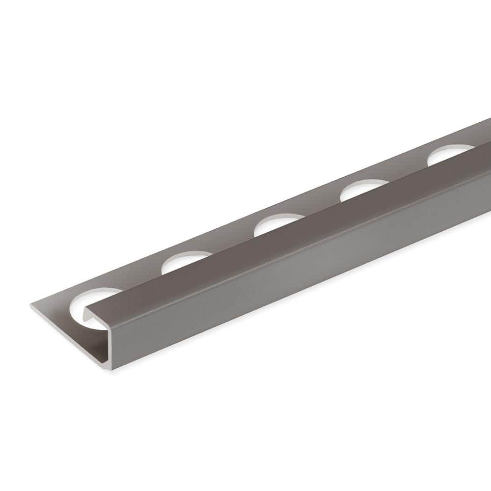 Satin Nickel 1/2 in. x 98-1/2 in. Aluminum Square Tile Edging Trim price history on PriceWatchPro