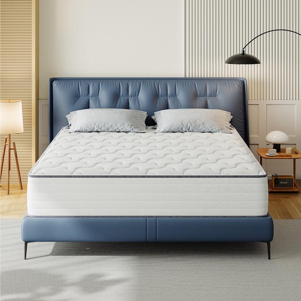 LIBORIA Innerspring Full Medium Cooling Memory Foam 10 in. Bed-in-a-Box Mattress