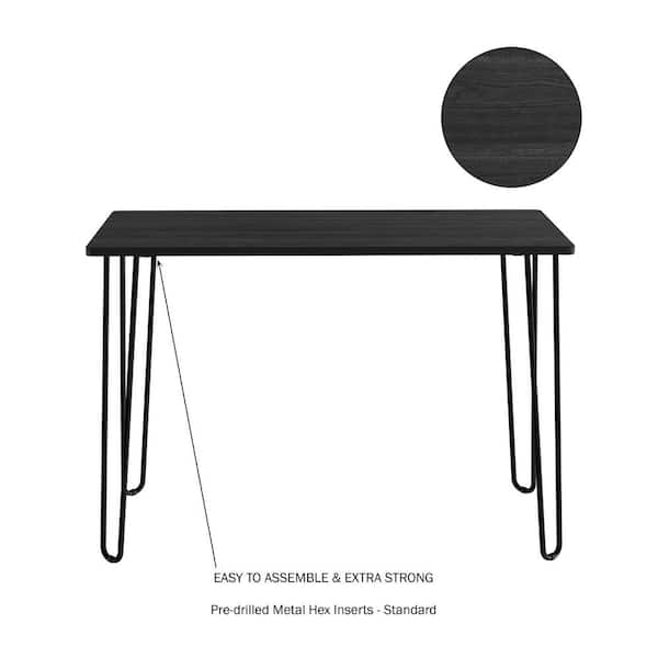 black desk hairpin legs