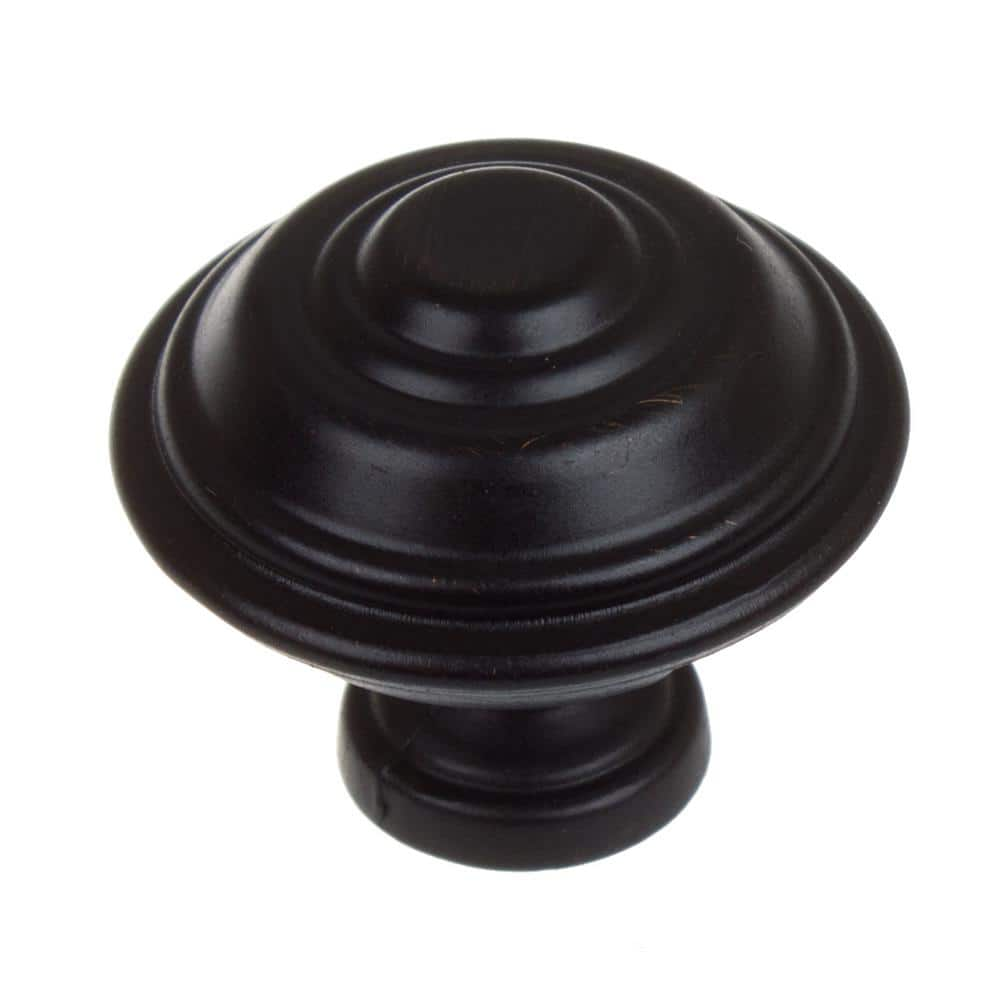 GlideRite 1-1/4 in. Dia Oil Rubbed Bronze Round Multi-Ring Cabinet Knob ...