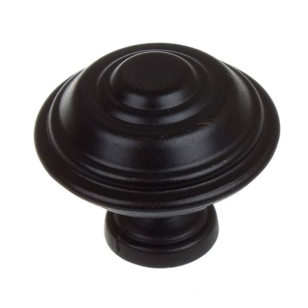 GlideRite 1-1/4 in. Dia Oil Rubbed Bronze Round Multi-Ring Cabinet Knob (10-Pack)