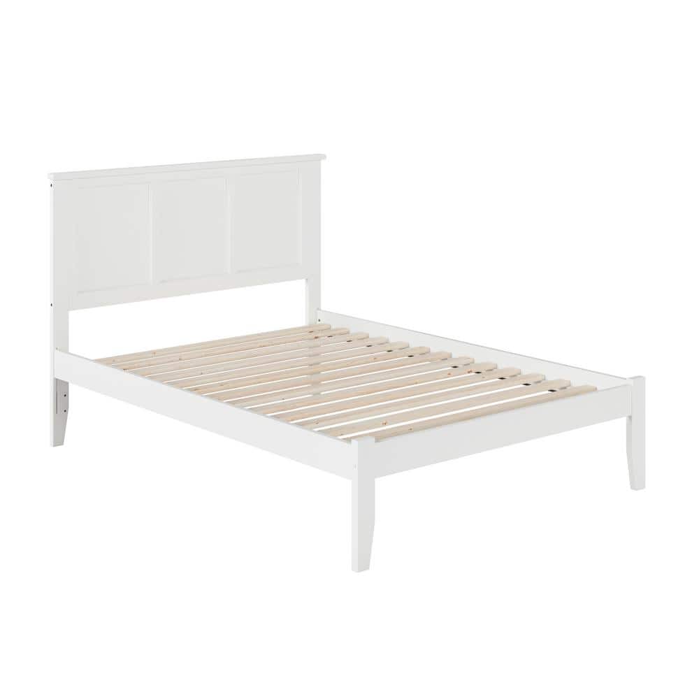 Madison Full/Double White Solid Hardwood Bed with Storage Drawers