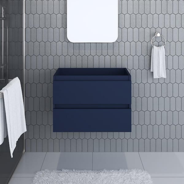 VOLPA USA AMERICAN CRAFTED VANITIES Salt 30 in. W x 20 in. D Bath Vanity Cabinet Only in Navy