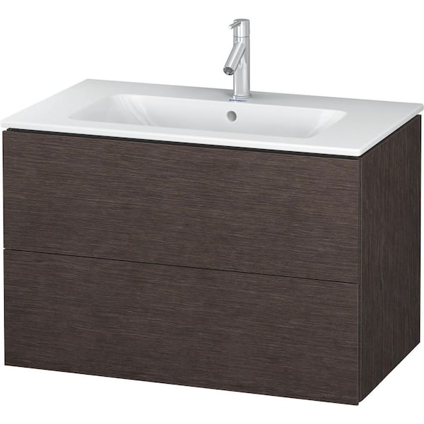Duravit L-Cube 18.88 in. W x 32.25 in. D x 21.63 in. H Bath Vanity Cabinet without Top in Dark Brushed Oak
