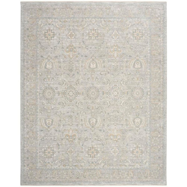 Enriched Grey 8 ft. x 10 ft. Medallion Traditional Area Rug