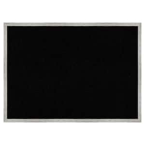 Shiplap White Narrow Wood Framed Black Corkboard 29 in. x 21 in. Bulletin Board Memo Board