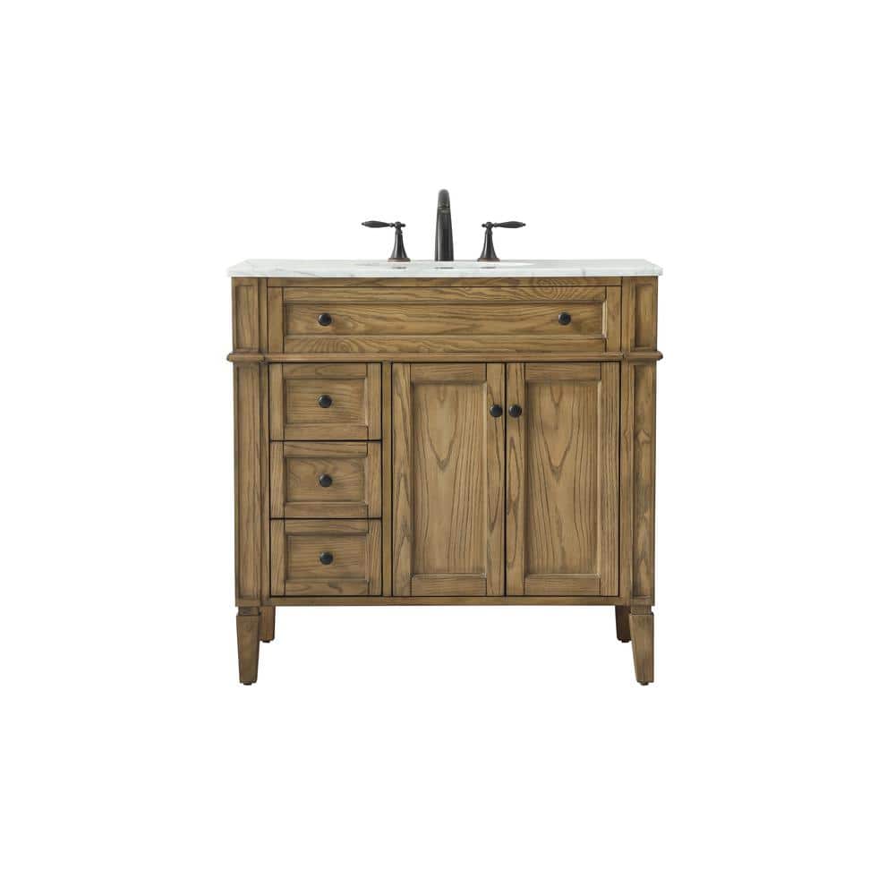Timeless Home 36 in. W x 21.5 in. D x 35 in. H Single Bathroom Vanity in Dr