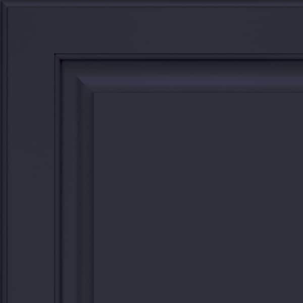 KraftMaid Piermont 7 5/16 in. W x 3/4 in. D x 7 5/16 in. H Quarter Cabinet Door Sample in Midnight