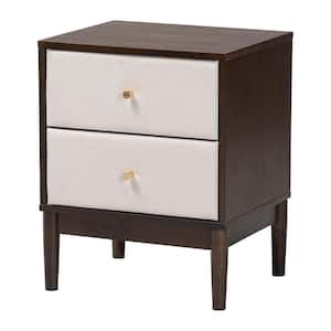 Nikolai Wenge Brown 2-Drawer Nightstand