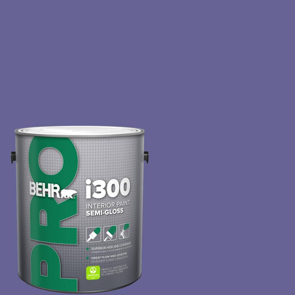 BEHR PRO 1 gal. #T15-13 Prime Purple Semi-Gloss Interior Paint PR37301 ...