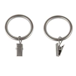 Satin Nickel Steel Curtain Rings with Clips (Set of 10)