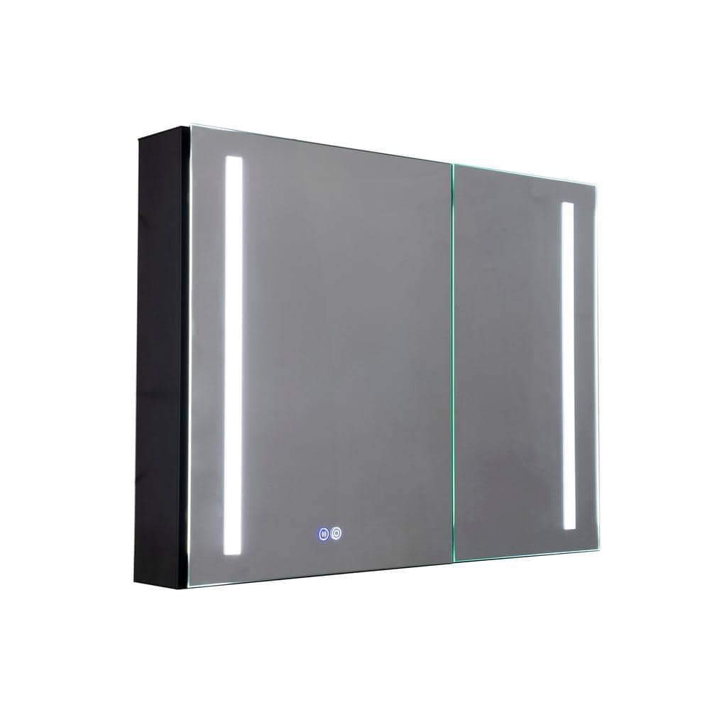 Boosicavelly 34 in. W x 26 in. H Rectangular Glass Medicine 