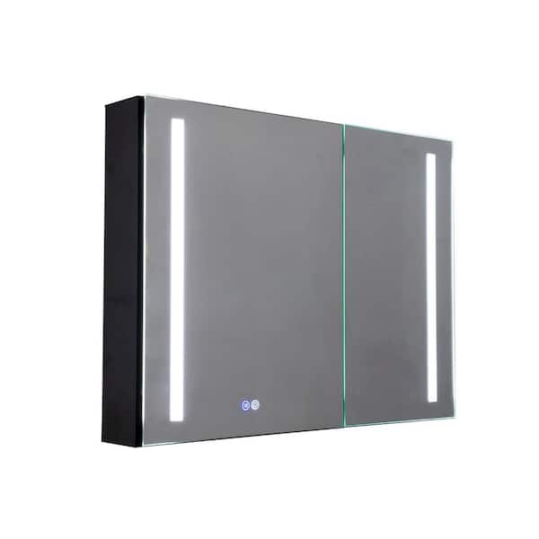 Boosicavelly 34 in. W x 26 in. H Rectangular Glass Medicine 