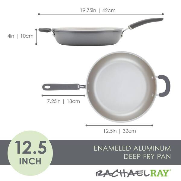 Rachael Ray Create Delicious 12.5 Aluminum Nonstick Deep Skillet Gray