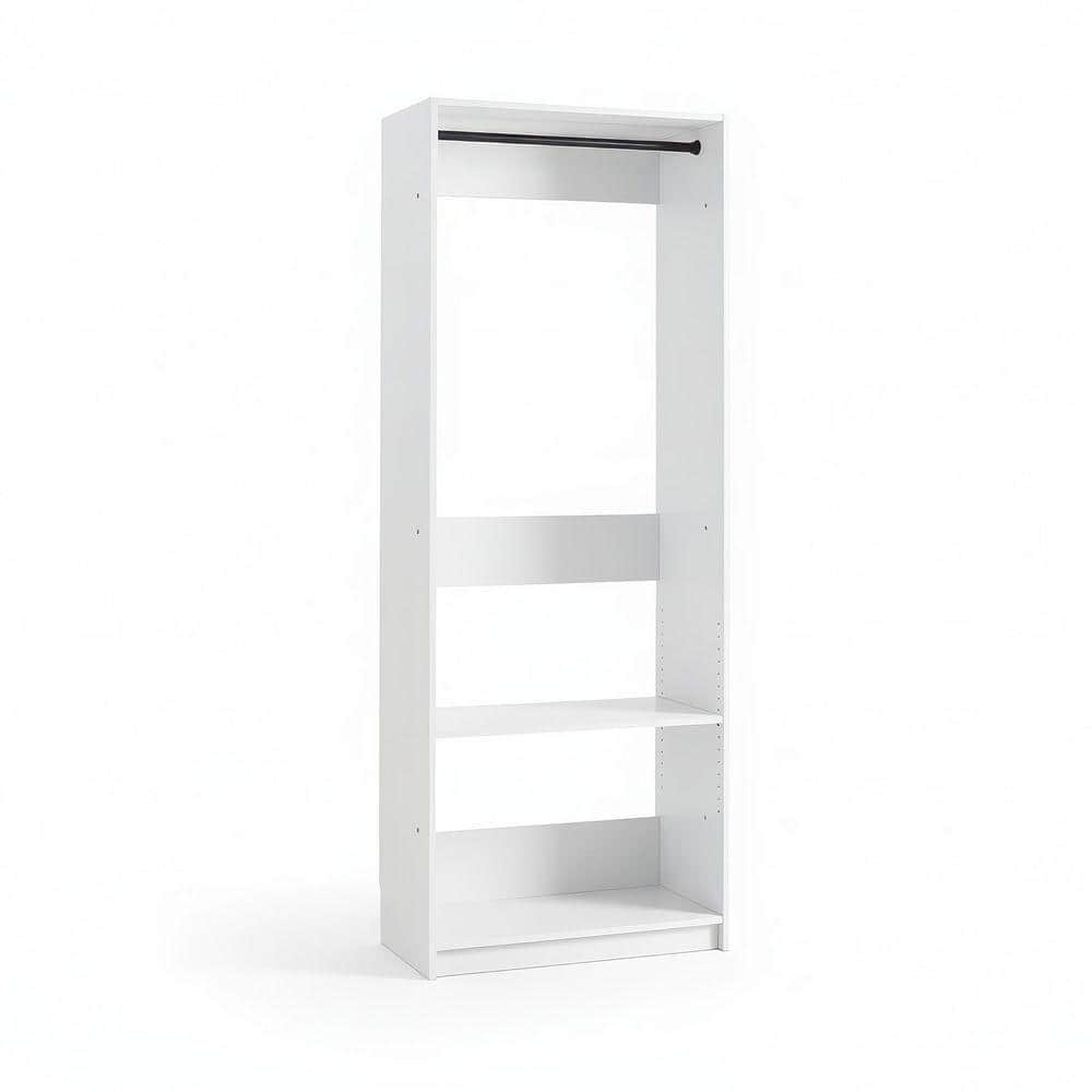 Klair Living Prosper 32 in. W White Tower Unit 1-Shelf 1-Rods Wood