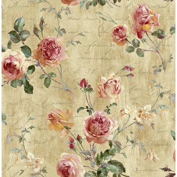 Seabrook Designs Charleston Floral Paper Strippable Roll (Covers 56 sq. ft.)