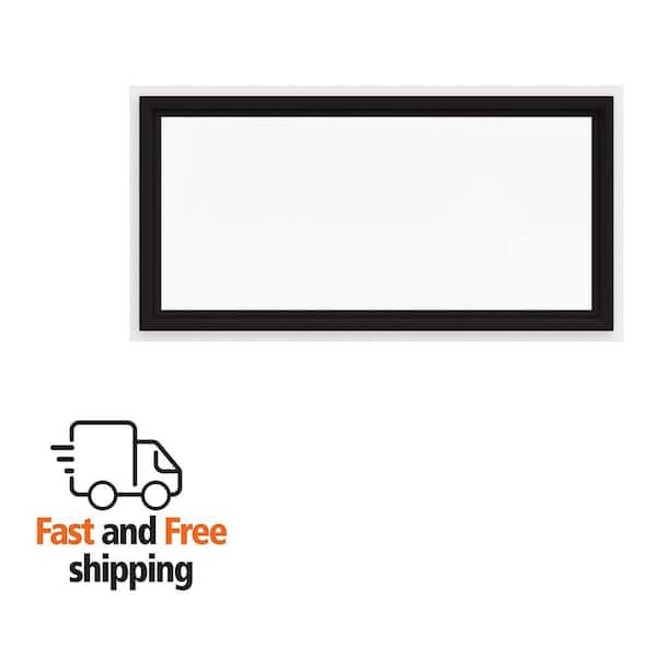 V-2500 48 in. x 24 in. Black Vinyl Nailfin Picture Window with Low E, Argon, and No Grids