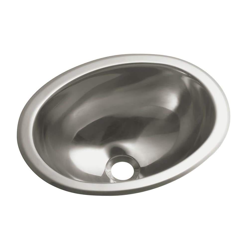 Sterling Drop In Oval Stainless Steal Bathroom Sink In Stainless Steel 11811 0 The Home Depot