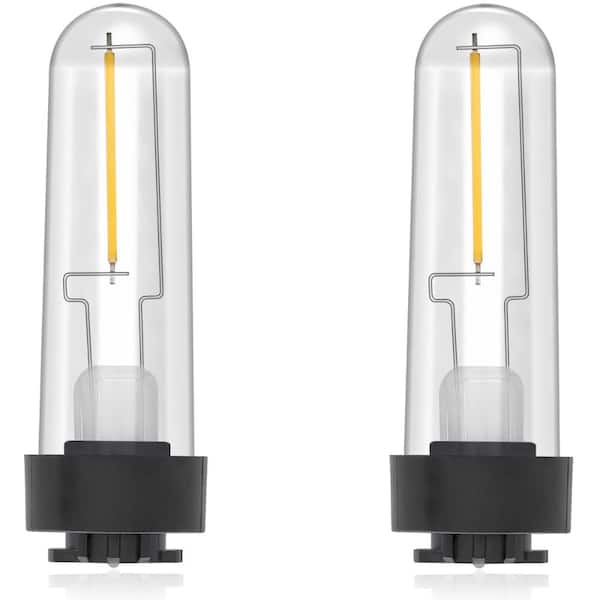 3V Warm White Solar Replacement Light Bulbs for Select Hampton Bay Pathway Fixtures, 2-Pack, IP65 Outdoor