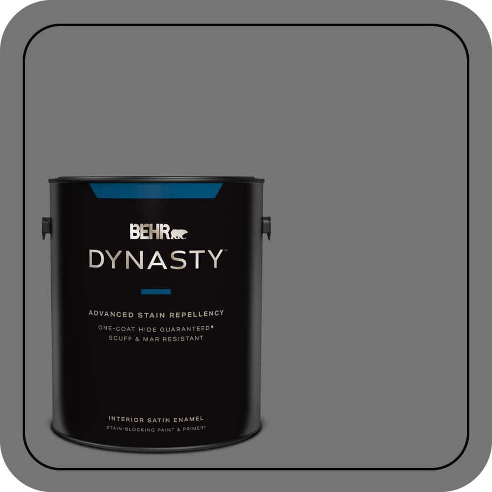 1 gal. #N520-5 Iron Mountain One-Coat Hide Satin Enamel Interior Stain-Blocking Paint & Primer price history on PriceWatchPro